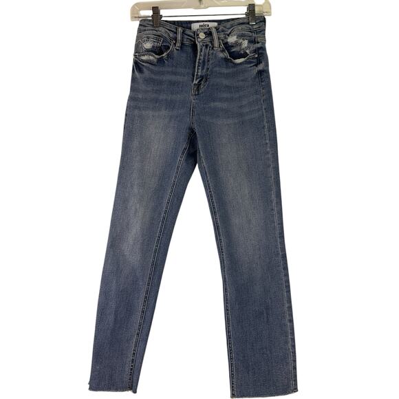 Mica Denim - Mica Denim Women's Aniello Super High Rise Straight Leg Jeans Size 24